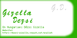 gizella dezsi business card